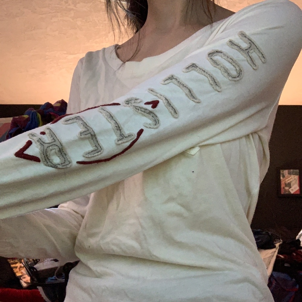Hollister white long sleeve